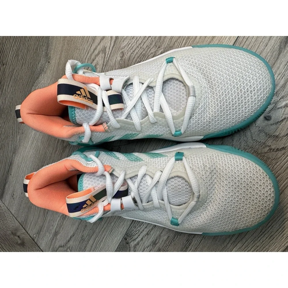 adidas Harden Stepback 3 Mens Basketball Shoes Size 6 White Green Sneakers